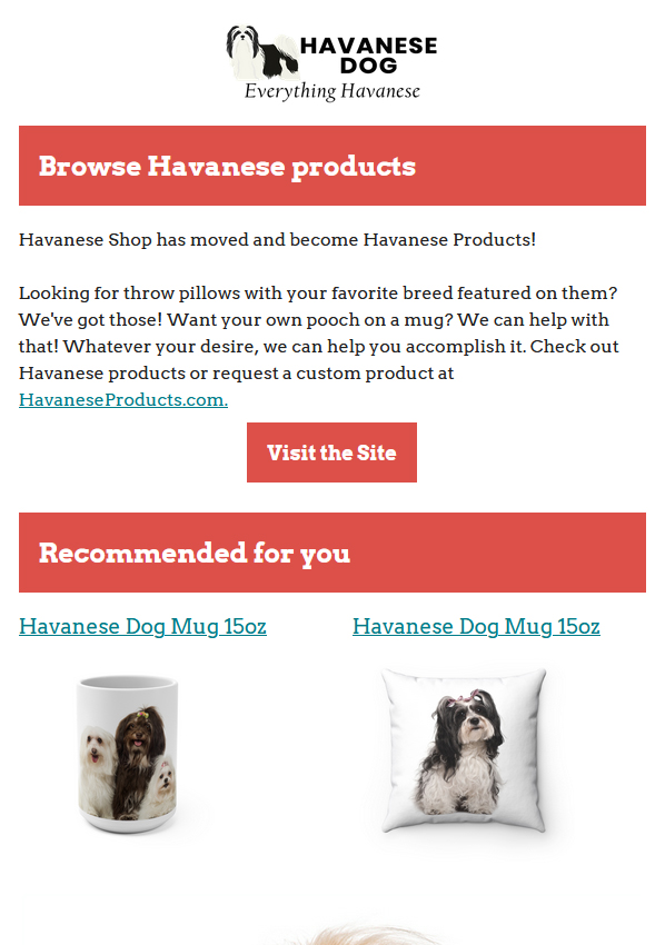 Browse Havanese products